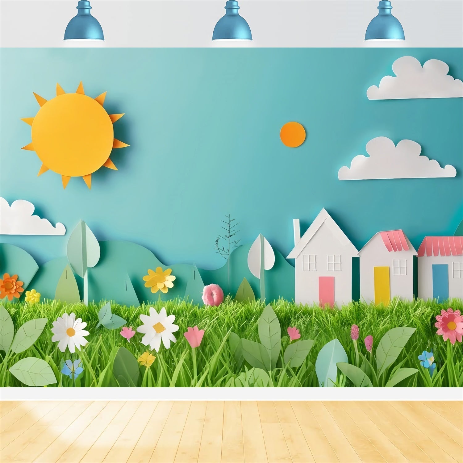 Toile de fond Animal de compagnie Paysage Papier Découpé Floral LXX1-297