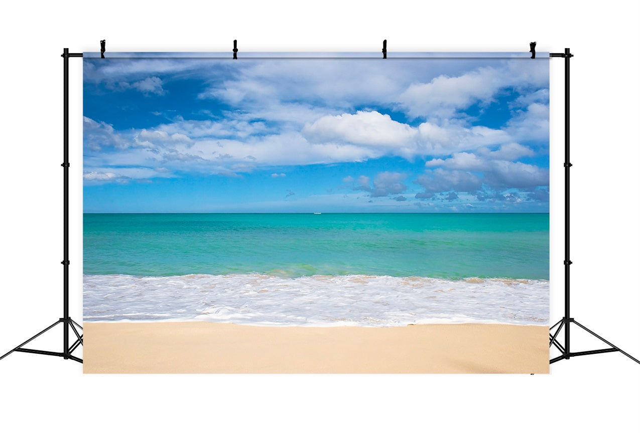 Toile de fond Océan Ciel Plage Paisible Eaux Bleues LXX1-316