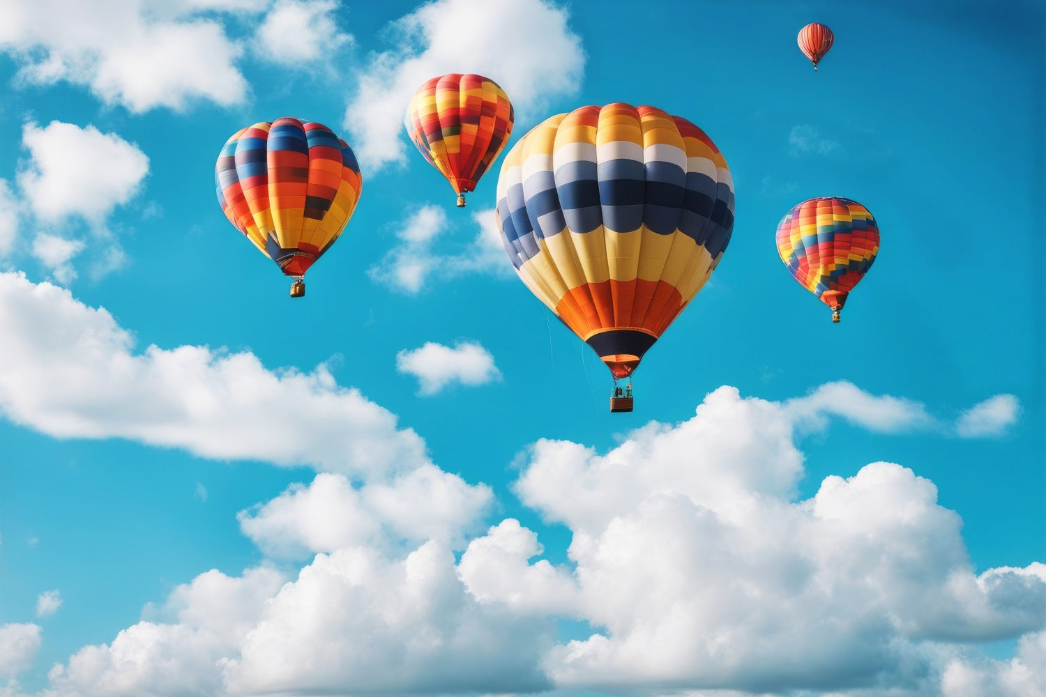 Toile de fond Nuage Aventure Colorée Ciel Ballon LXX1-331