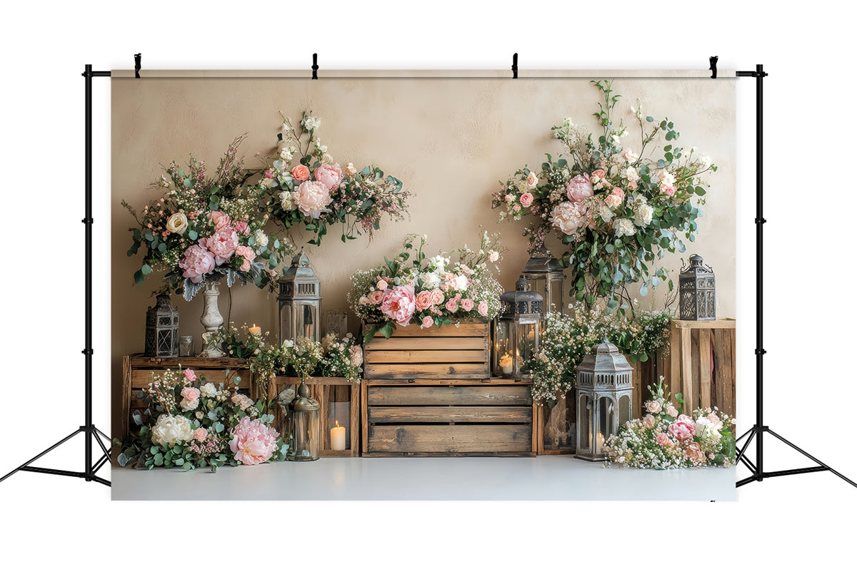 Fond Photo Printemps Charme Rustique Bois Floral LXX2-59