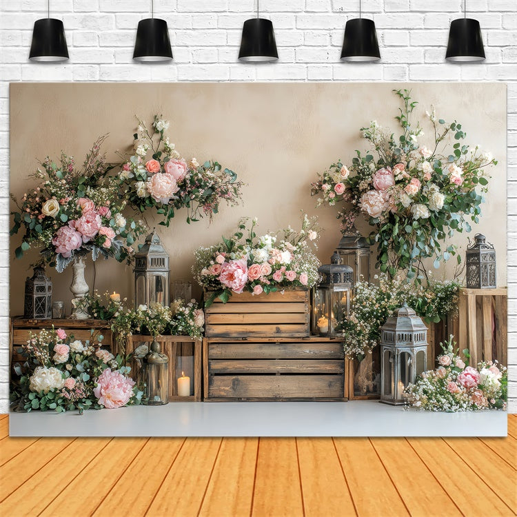 Fond Photo Printemps Charme Rustique Bois Floral LXX2-59
