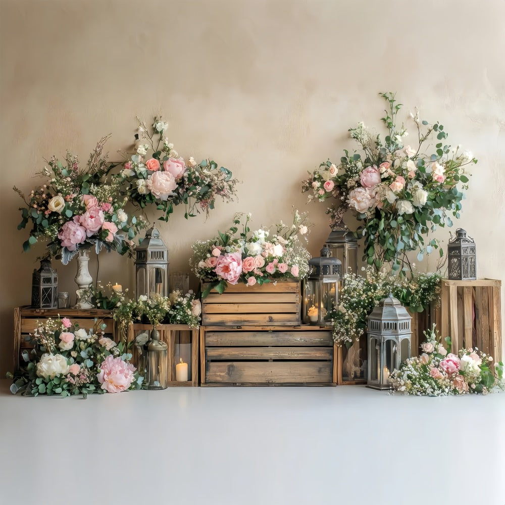 Fond Photo Printemps Charme Rustique Bois Floral LXX2-59
