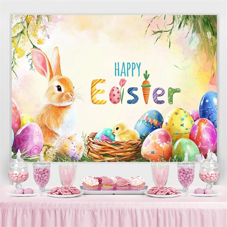 Toile de fond Photo Pâques Lapin Œuf Merveille Personnalisée LXX3-102