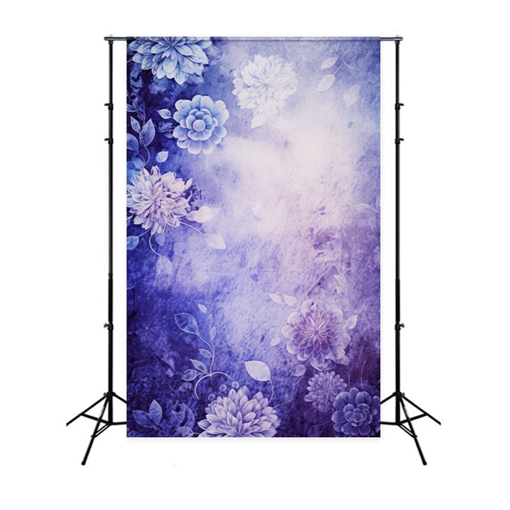 Toile de fond Photo Fête des Mères Texture Florale Violet Profond LXX3-35