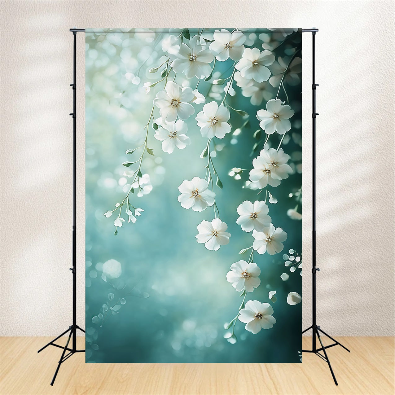 Toile de fond Photo Fête des Mères Fleurs Blanches Suspendues LXX3-37