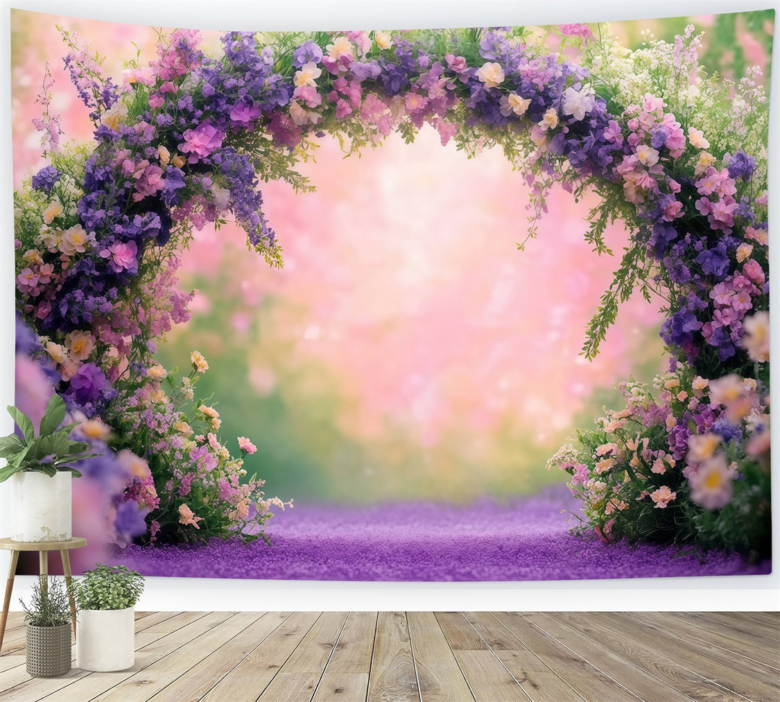 Toile de fond Fête des Mères Arche Florale Pastel LXX3-45