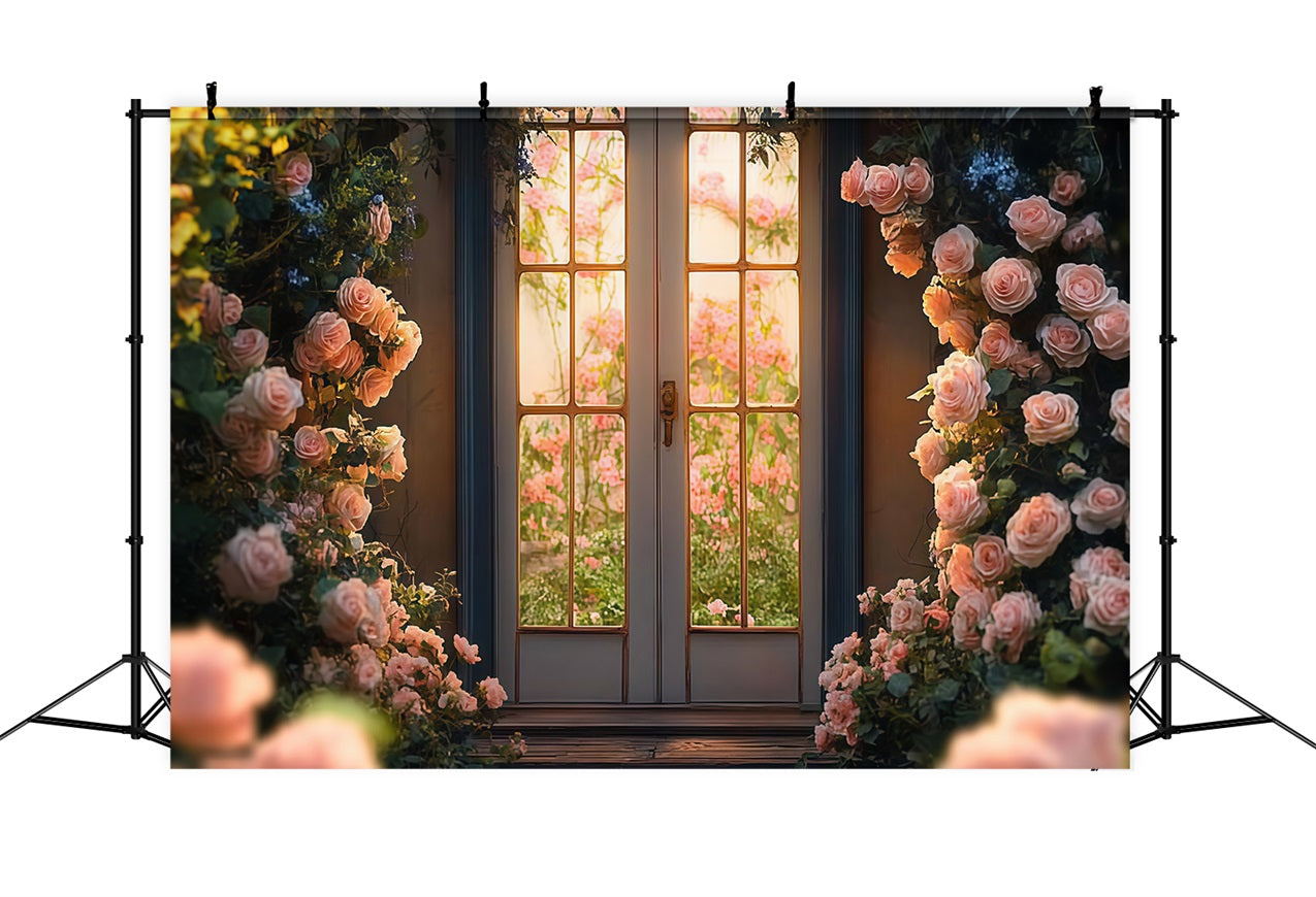 Toile de fond Photo Fête des Mères Entrée de Roses LXX3-47