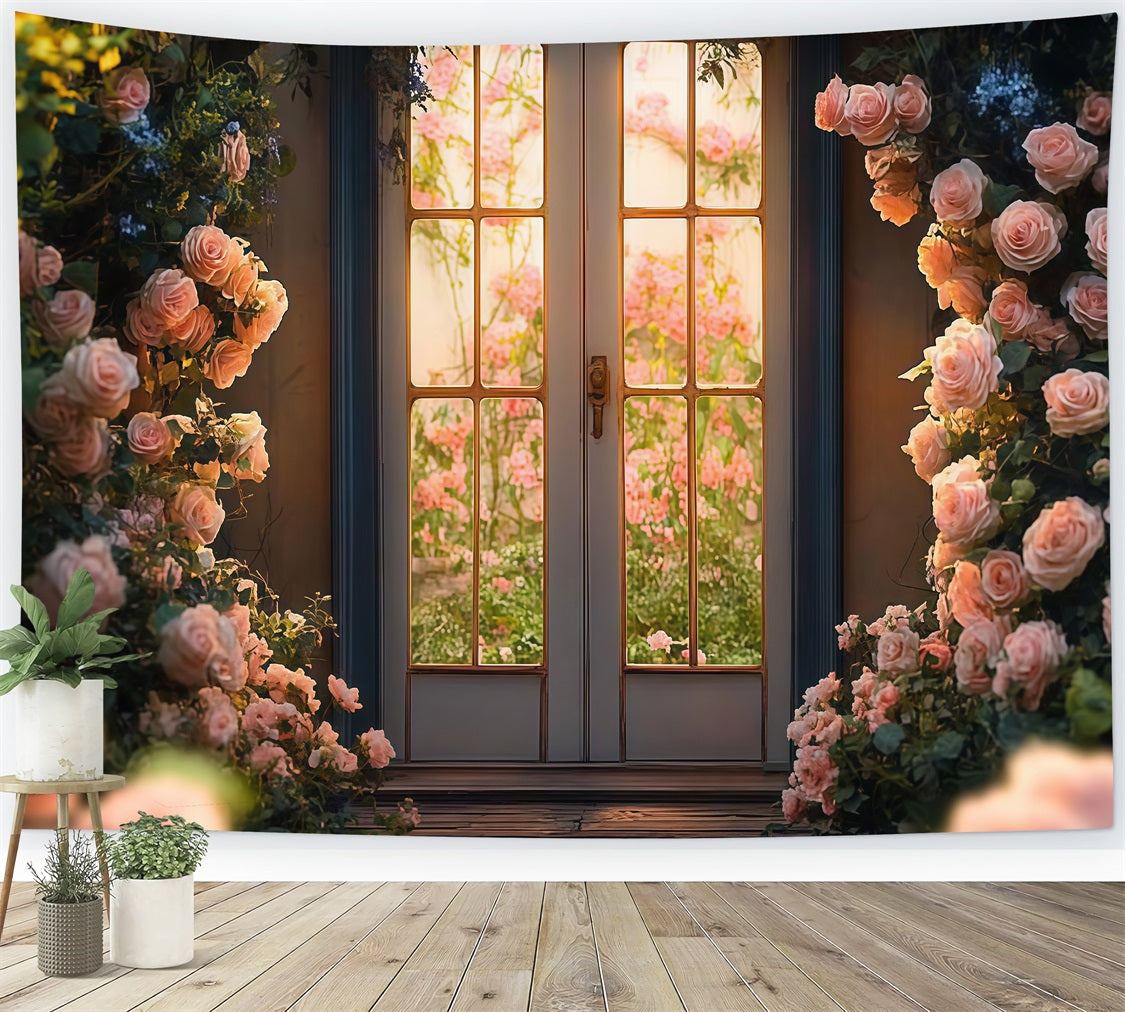Toile de fond Photo Fête des Mères Entrée de Roses LXX3-47