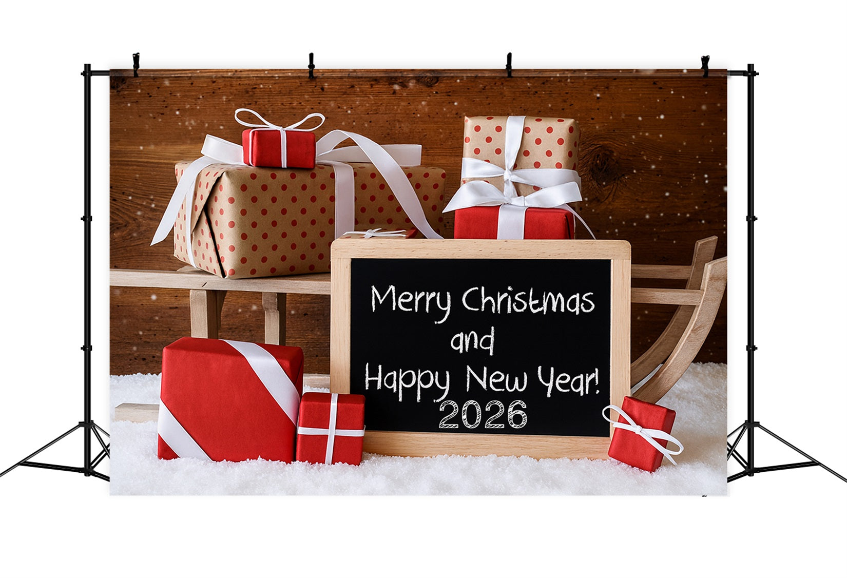 Fond photo pour le Nouvel An Boîtes-cadeaux de Noël Fonds pour le Nouvel An LXX510-12
