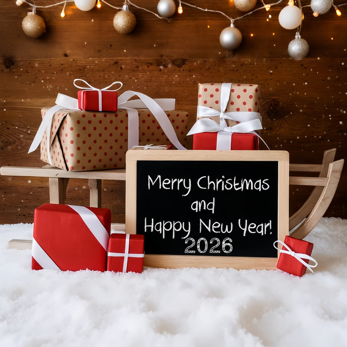 Fond photo pour le Nouvel An Boîtes-cadeaux de Noël Fonds pour le Nouvel An LXX510-12