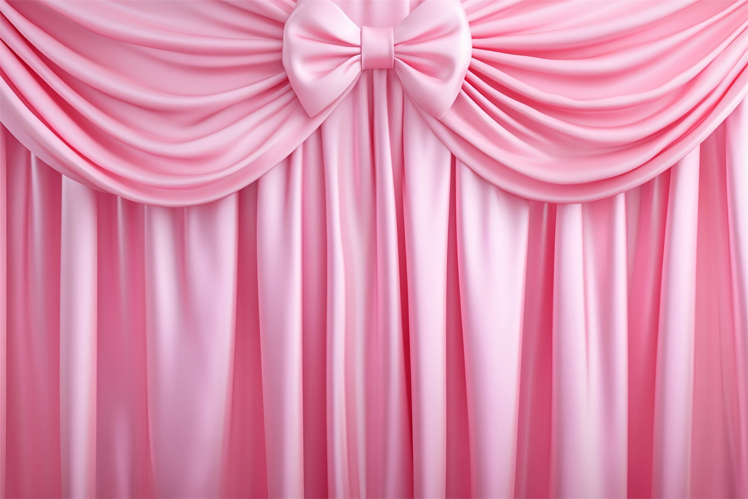 Grand fond avec nœud rose satiné et draperie Fond victorien LXX510-122