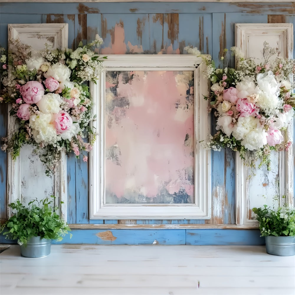 Fond mural vintage Cadre floral pastel Accent Fonds victoriens LXX510-133