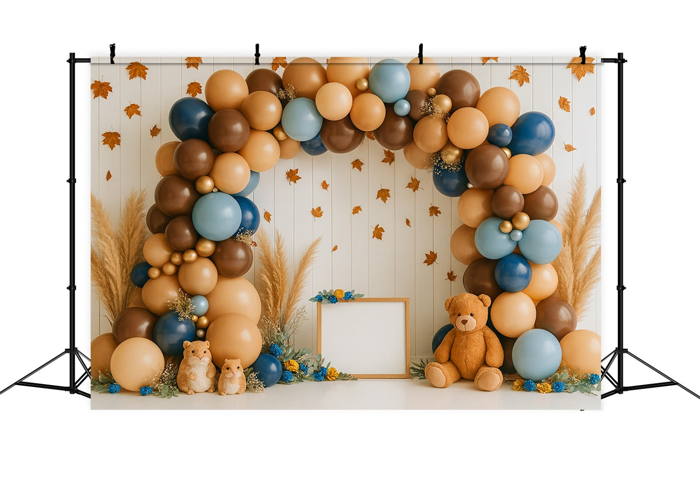 Idées de fonds automnaux Arche de ballons Célébration chaleureuse Idées de fonds pour Thanksgiving LXX510-45