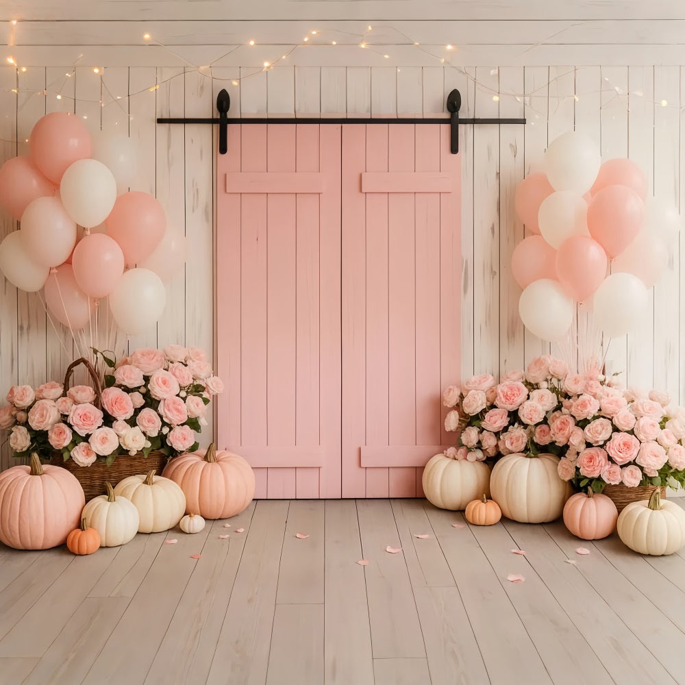Fond de ferme Grange rose Délices floraux Fonds photo Thanksgiving LXX510-46