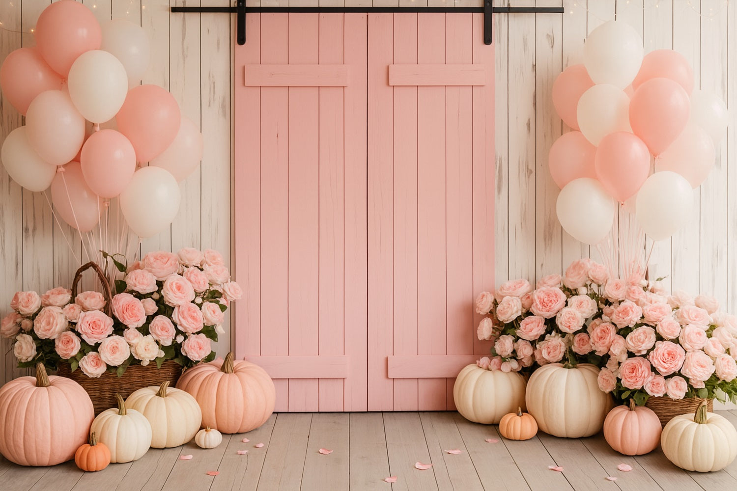 Fond de ferme Grange rose Délices floraux Fonds photo Thanksgiving LXX510-46