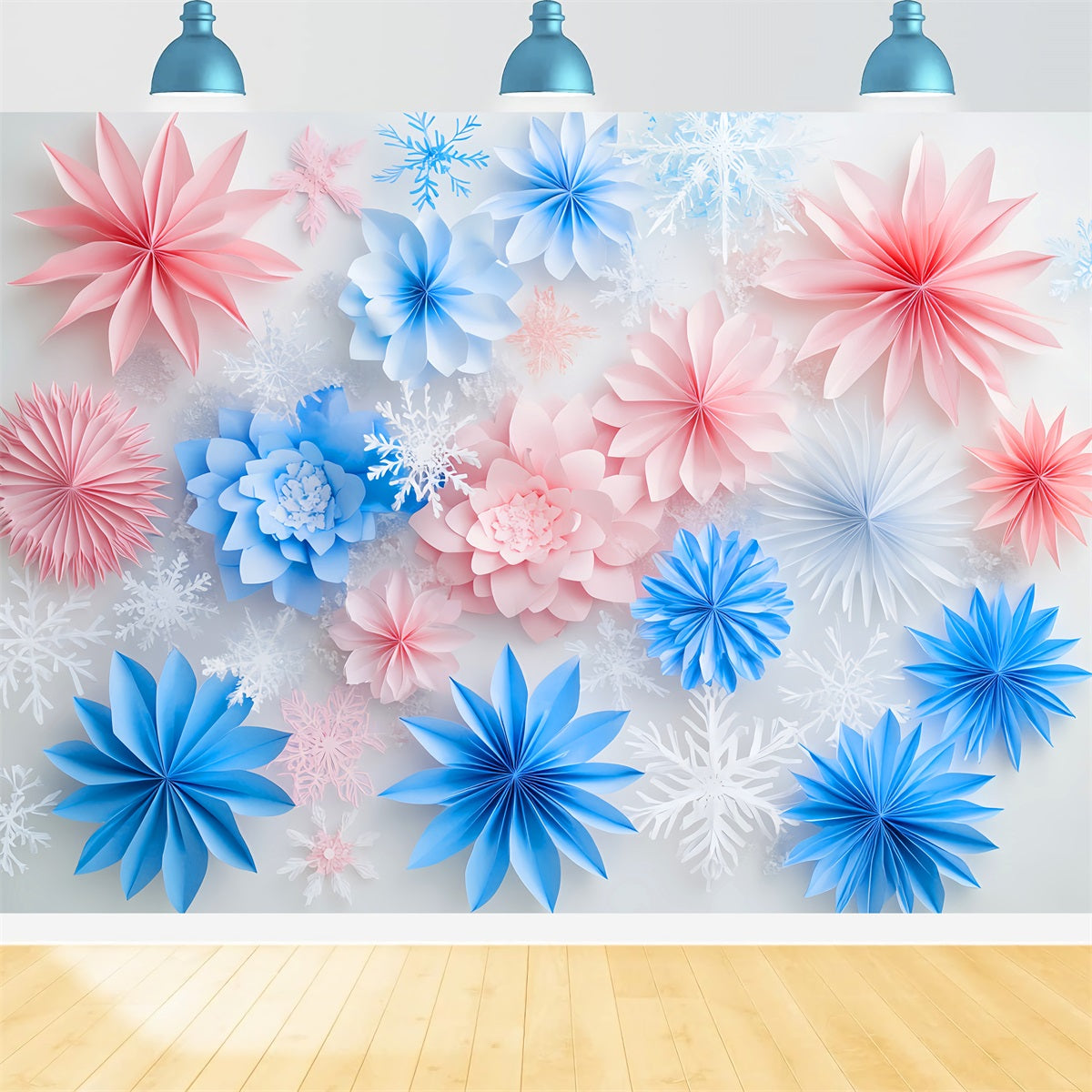 Fonds photographiques hivernaux Papier givré Rêve floral Fond hivernal LXX510-97