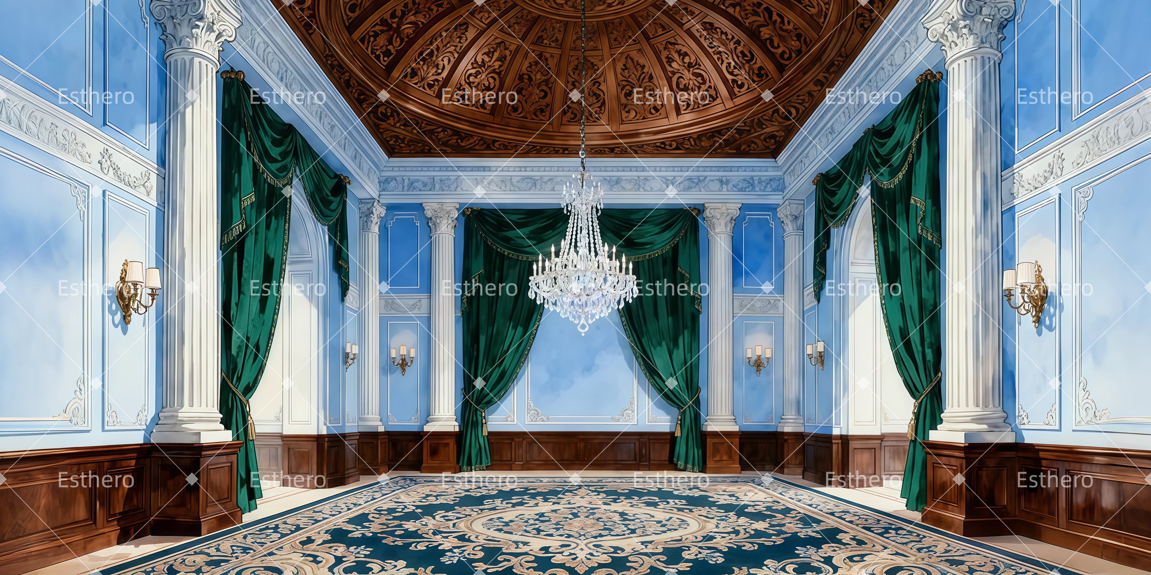 Fond de Scene Salle de bal victorienne LXX511-T115