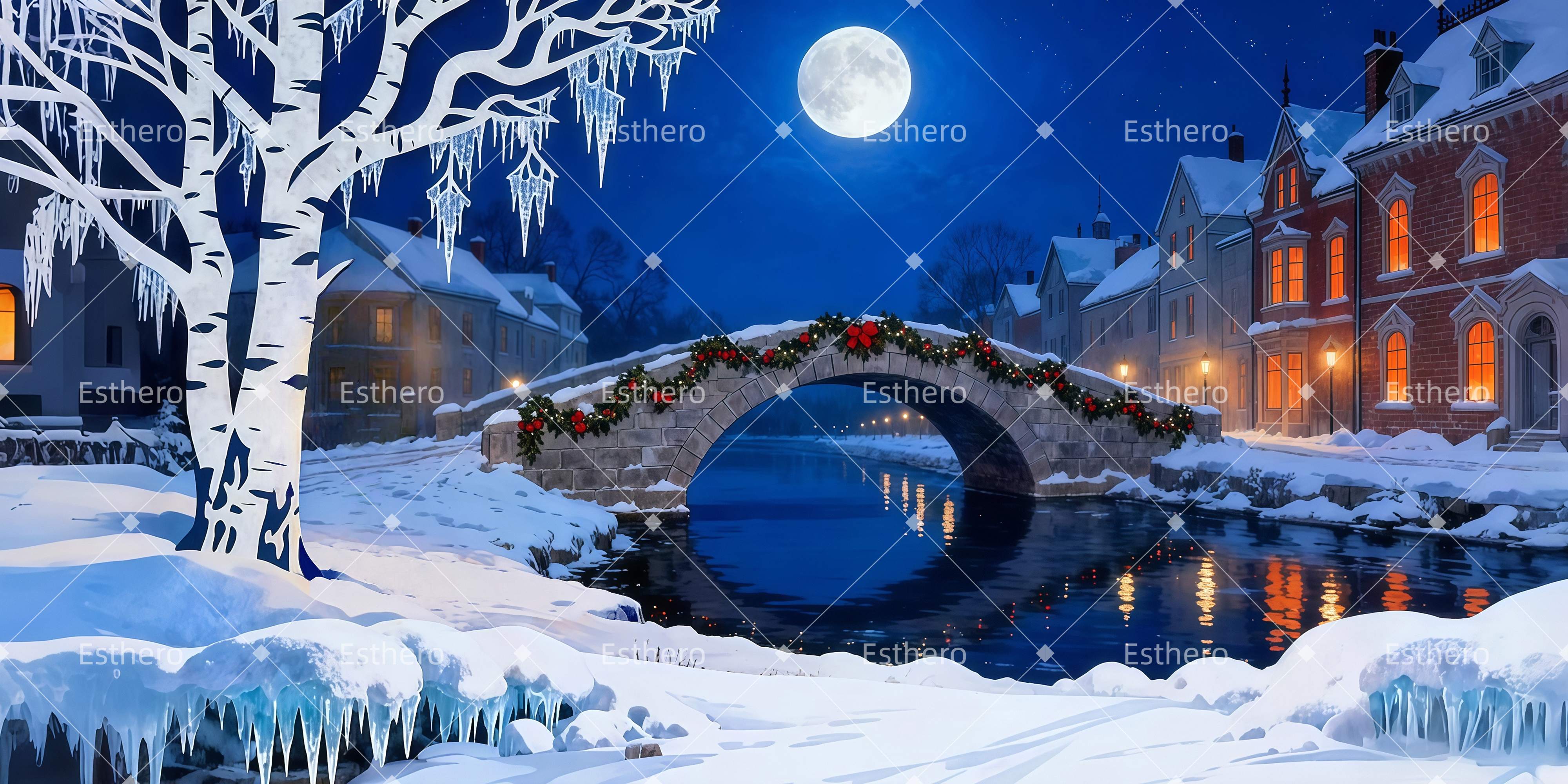 Toile de fond de Theatre Pont De Noël LXX511-T83