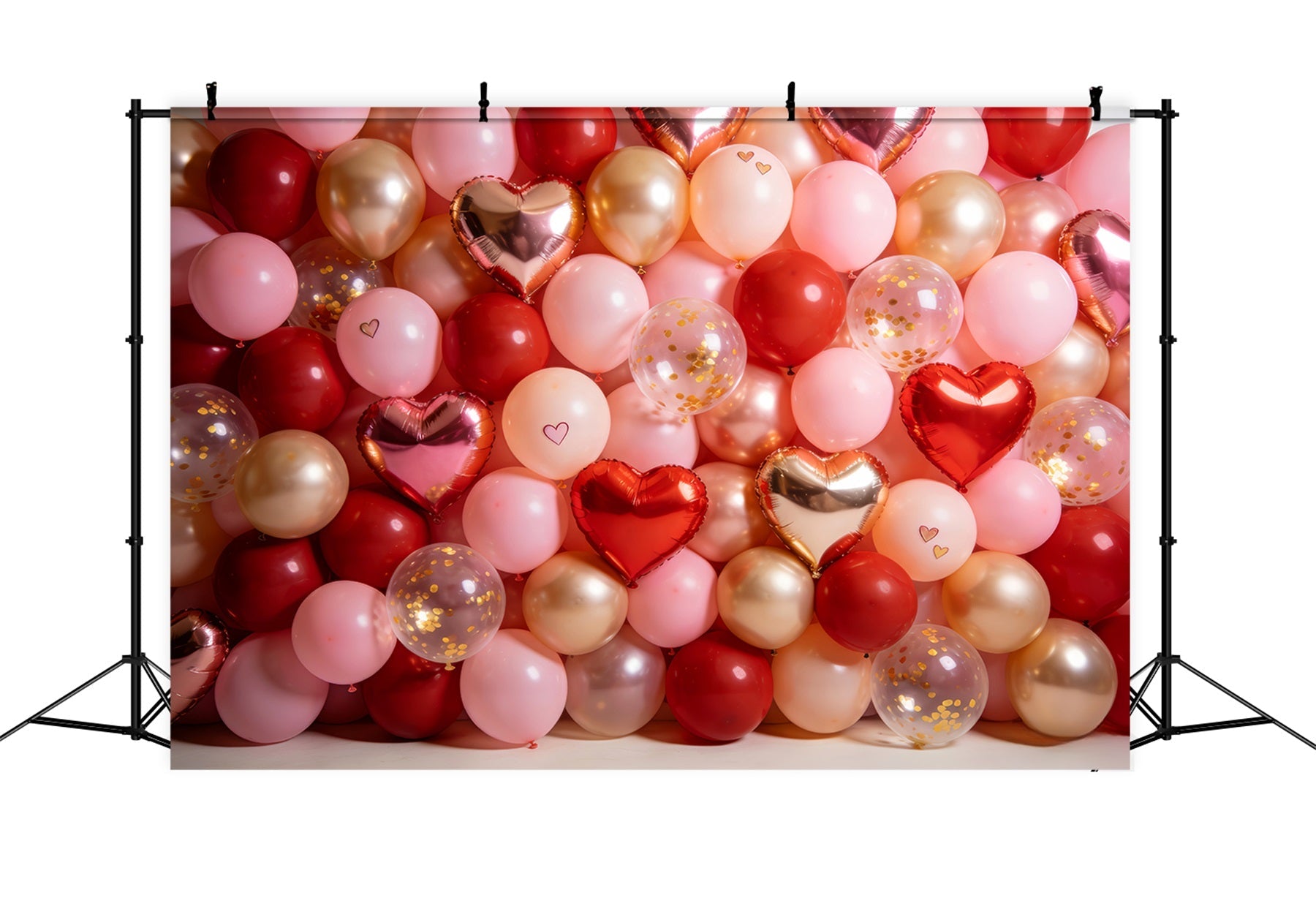 Fond de Saint-Valentin Ballons rose doré Mur Fond romantique LXX512-54