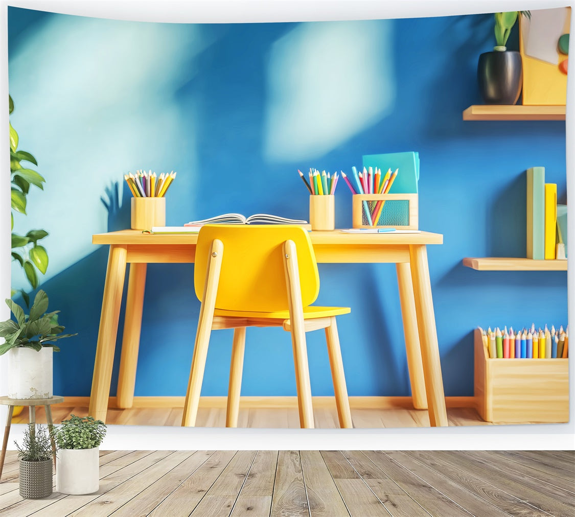 Toile de fond Rentrée des Classes Bureau d’Étude ensoleillé LXX57-57