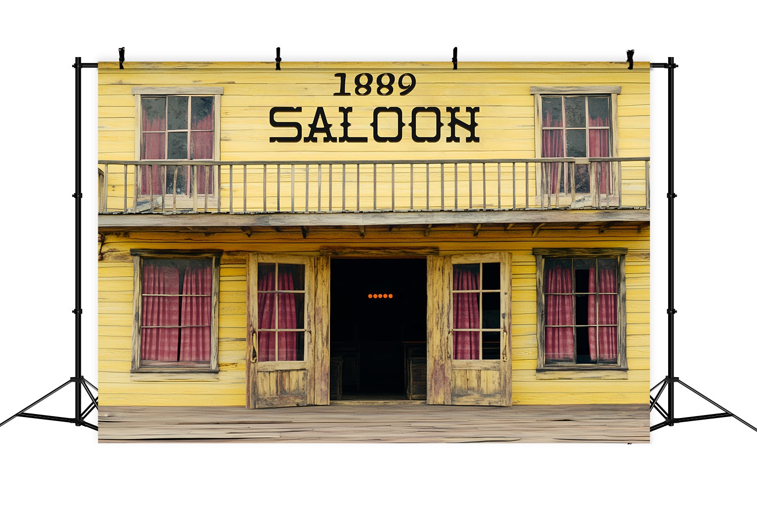 Toile de fond Photo Automne Saloon Jaune Vintage Western LXX58-202