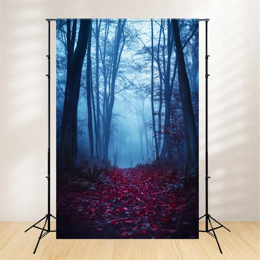 Toile de fond Forêt Hantée Sentier Cramoisi Bois Brumeux LXX58-271