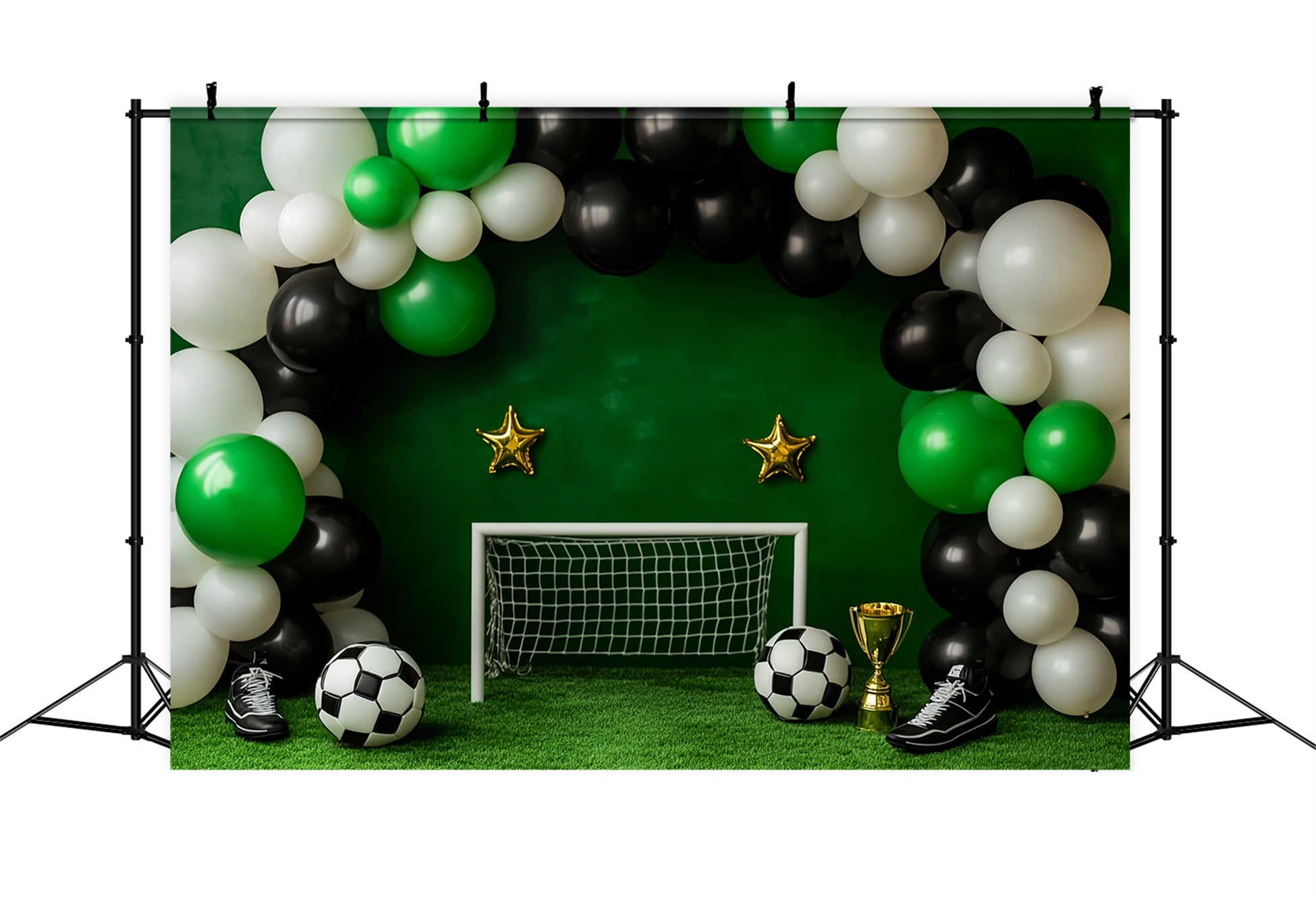 Toile de fond sportive Ballons de football Célébration d'un but Toile de fond football LXX59-297