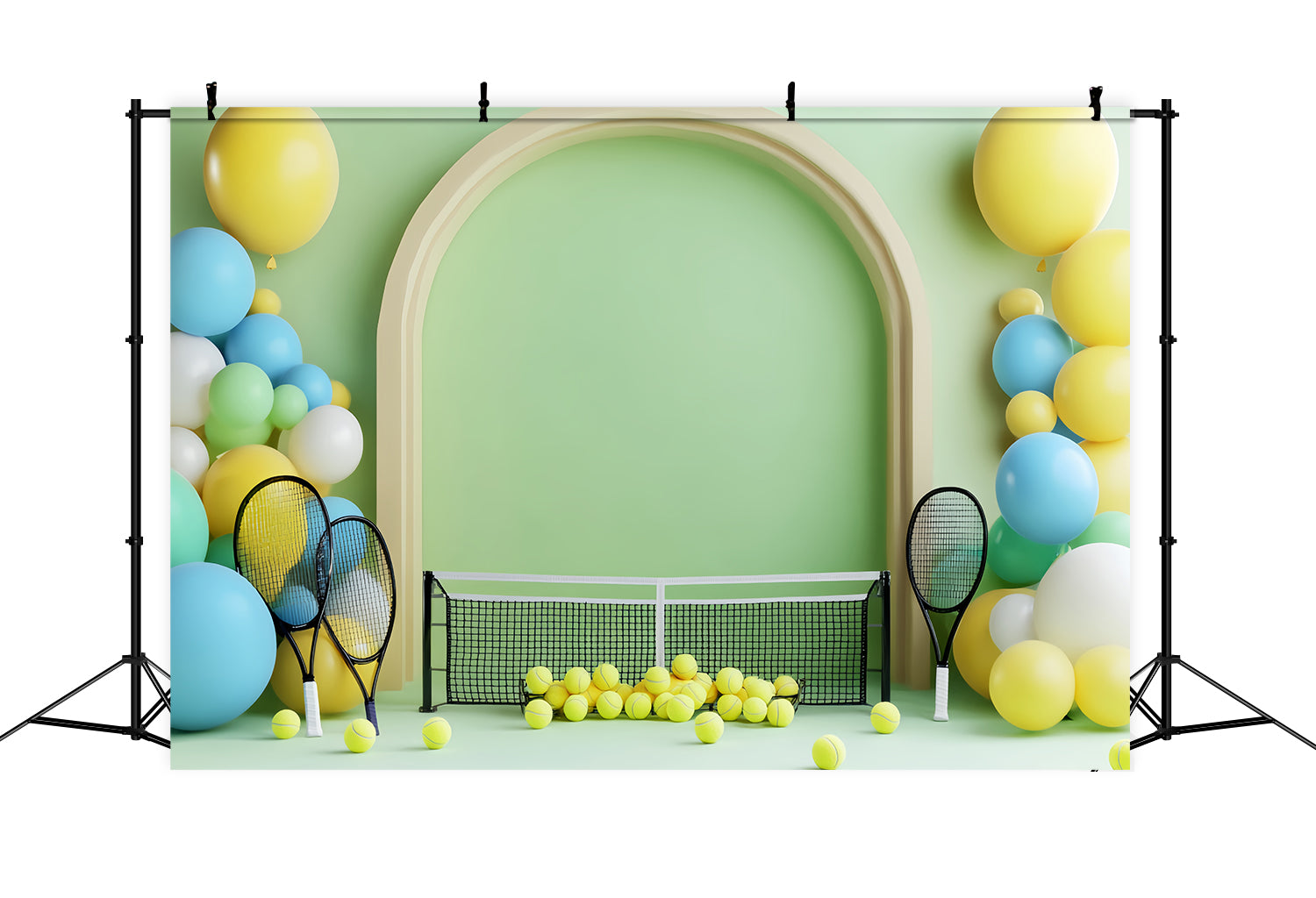Fond sportif avec ballons de tennis colorés Fonds sportifs LXX59-307