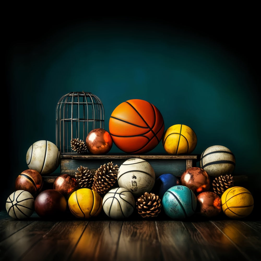 Fond sportif Basket-ball Variety Pinecones Display Fonds basket-ball LXX59-316