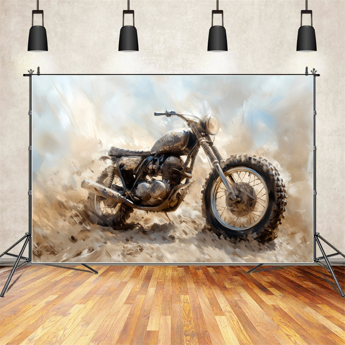 Toile de fond sportive Moto tout-terrain Course Aventure Toiles de fond sportives pour la photographie LXX59-318