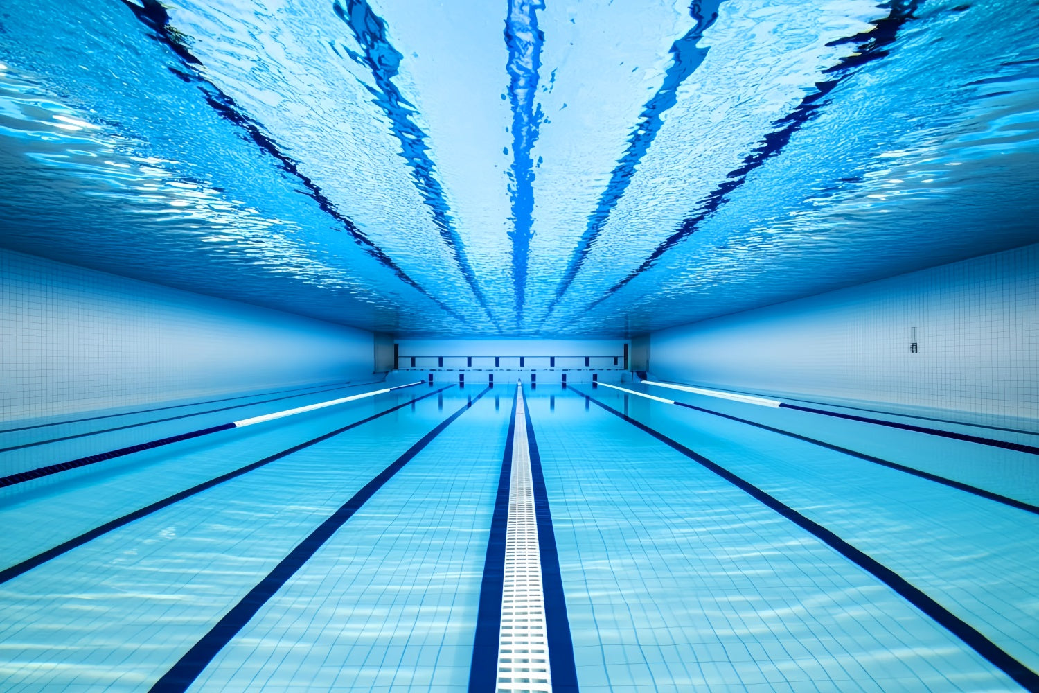 Fond sportif bleu avec couloirs de natation sous-marins Fonds sportifs LXX59-319