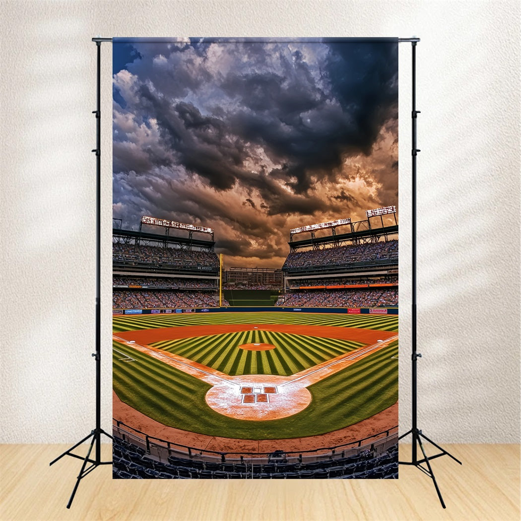 Fond football Diamant de baseball Lumières du stade Fond football LXX59-334