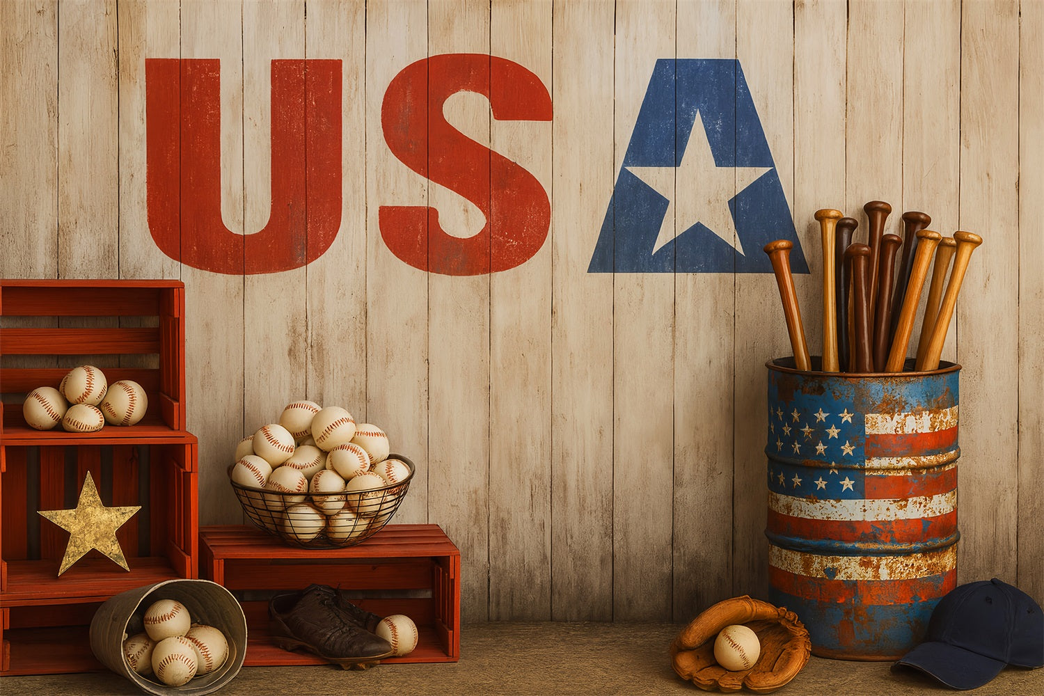 Fond baseball Baseball USA Vintage Setup Fonds sportifs LXX59-348