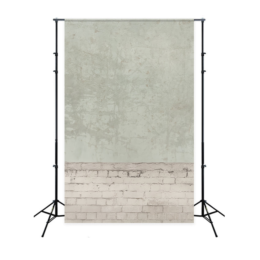 Fond photo en béton, texture brique blanche vieillie, fonds pour portraits LXX59-446