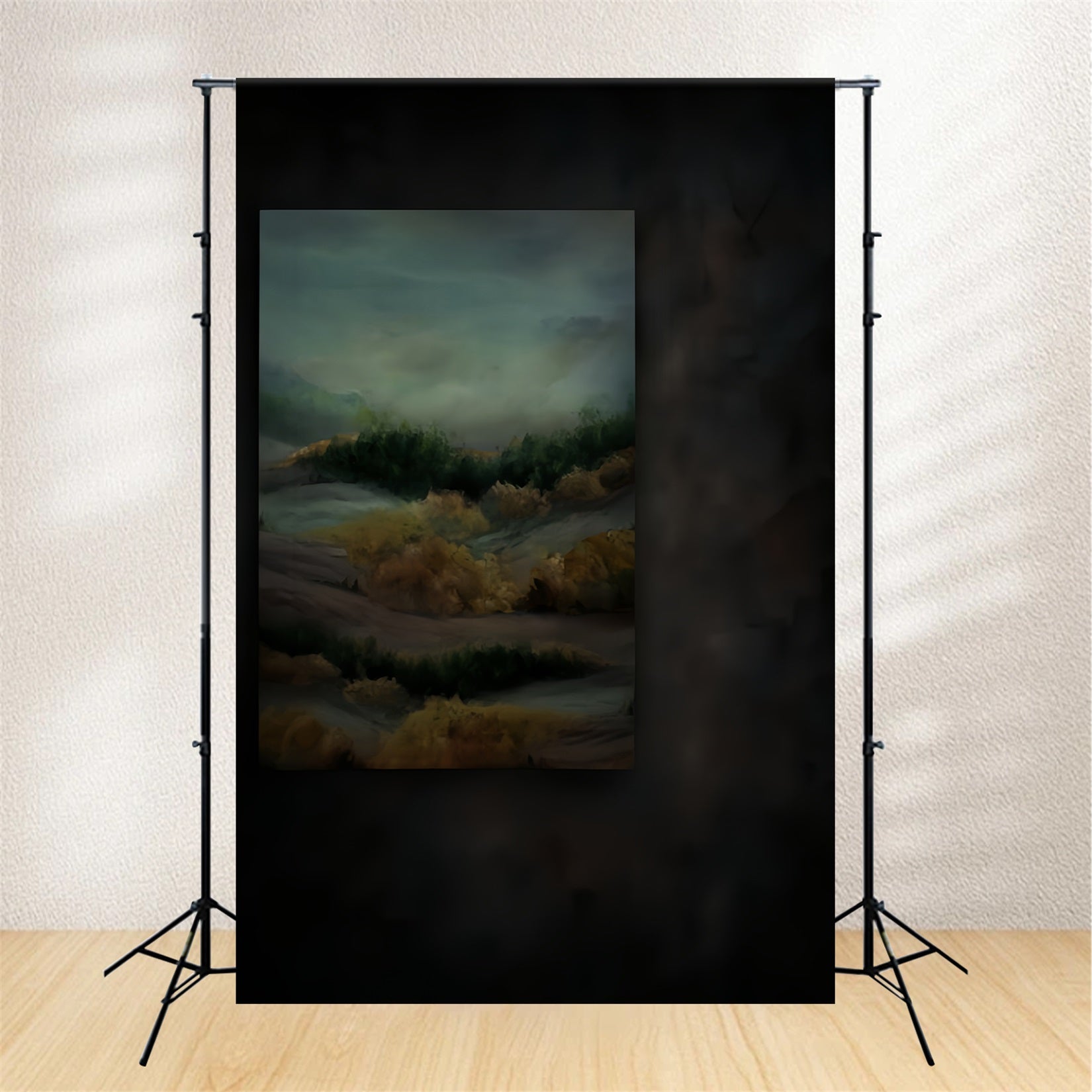 Fond de studio pour portraits Paysage automnal brumeux Fond pour portraits LXX59-464