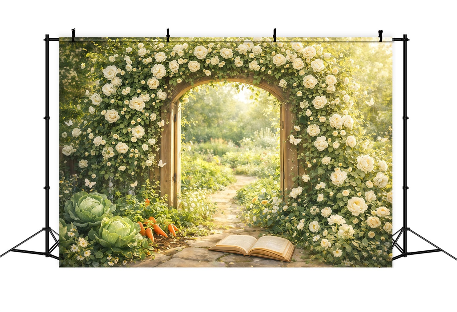 Fond Studio Photo Printemps Allée Arche Jardin Conte De Fées LXX61-163