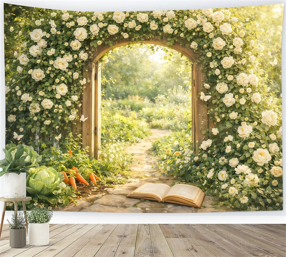 Fond Studio Photo Printemps Allée Arche Jardin Conte De Fées LXX61-163