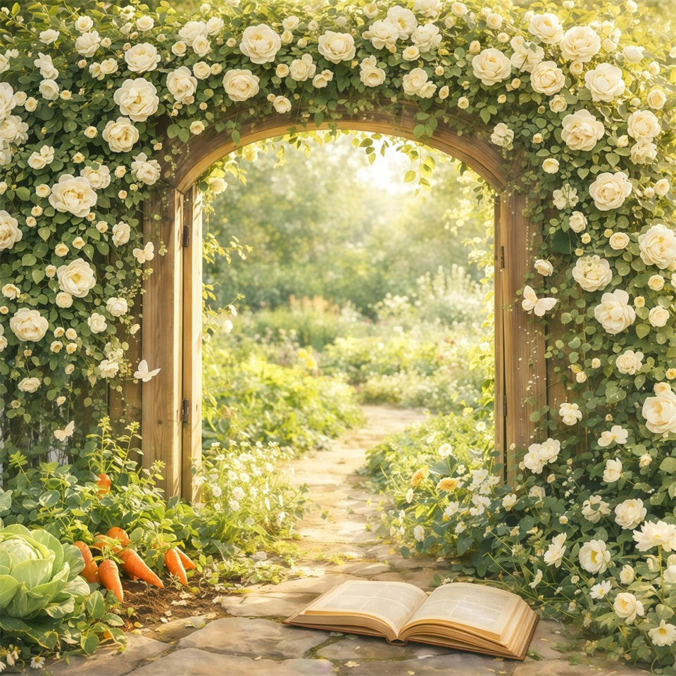 Fond Studio Photo Printemps Allée Arche Jardin Conte De Fées LXX61-163