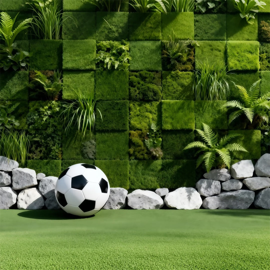 Fond Studio Photo Football Mur Mousse Texture Verte LXX61-230