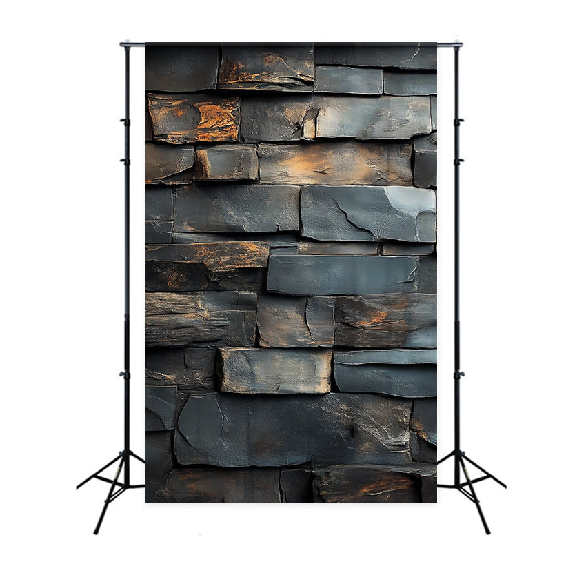 Toile de fond pour studio photo texture ardoise charbon mur en brique LXX61-29