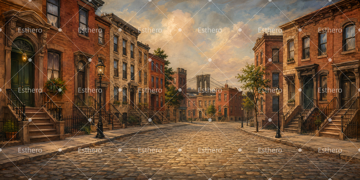 Grande scène Rue de Brooklyn décor de théâtre LXX66-T118