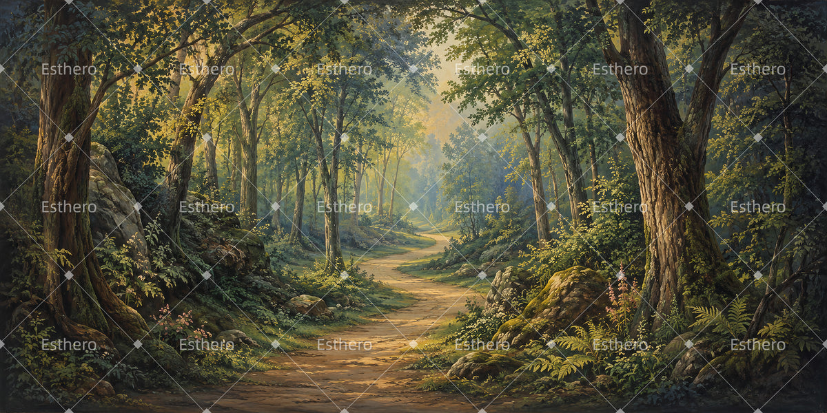 Décor de scène de théâtre Sentier forestier Décor de forêt LXX66-T125