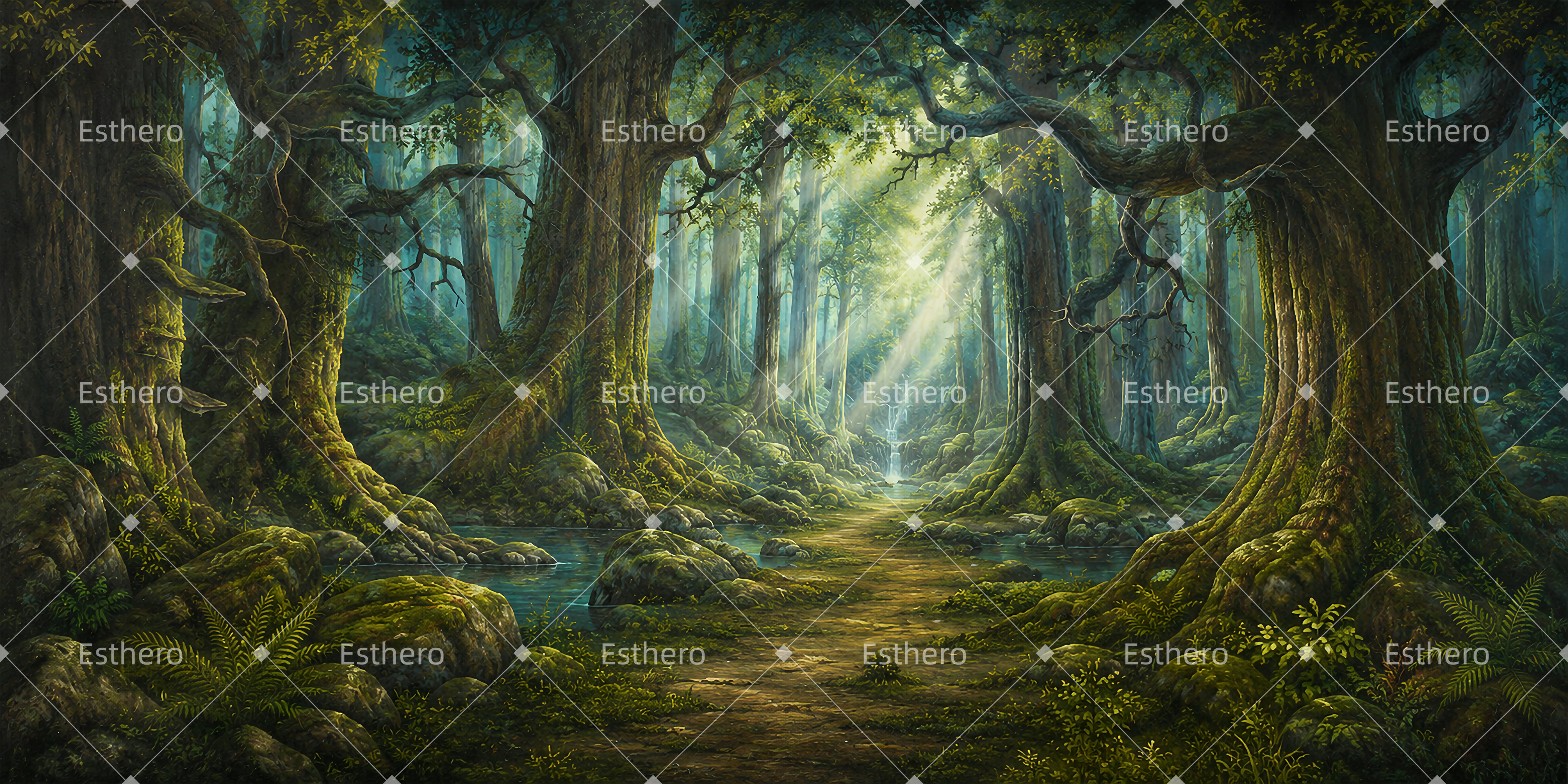 Décor de scène forêt Bosquet enchanté Décors de scène forestiers LXX66-T131