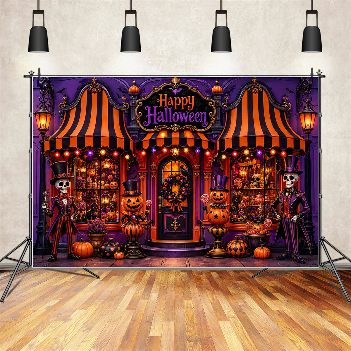 Idées De Décors D'Halloween À Faire Soi-Même Décor De Boutique De Bonbons Avec Squelette LXX67-100