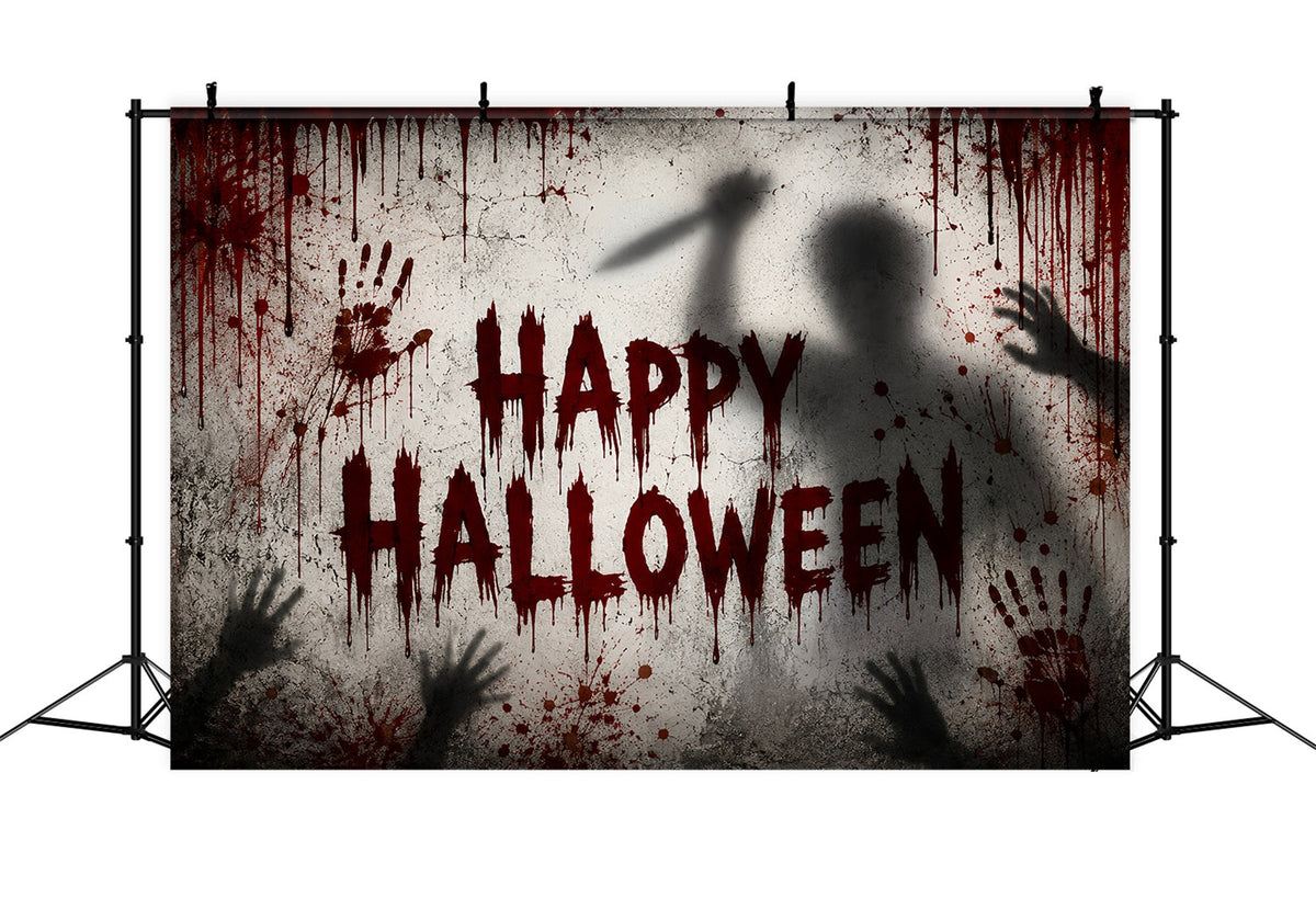 Décor Sanglant D'Halloween Mur D'Ombres Sanglantes Décors D'HoRReur Pour Halloween LXX67-109