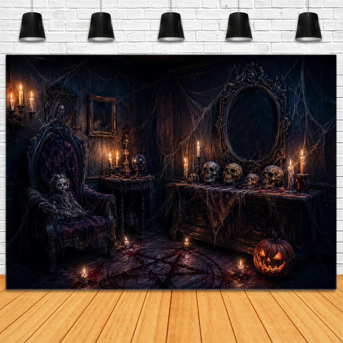 Décor D'Halloween Effrayant Poupée Gothique Crâne Chambre Décors D'Halloween Effrayants LXX67-133