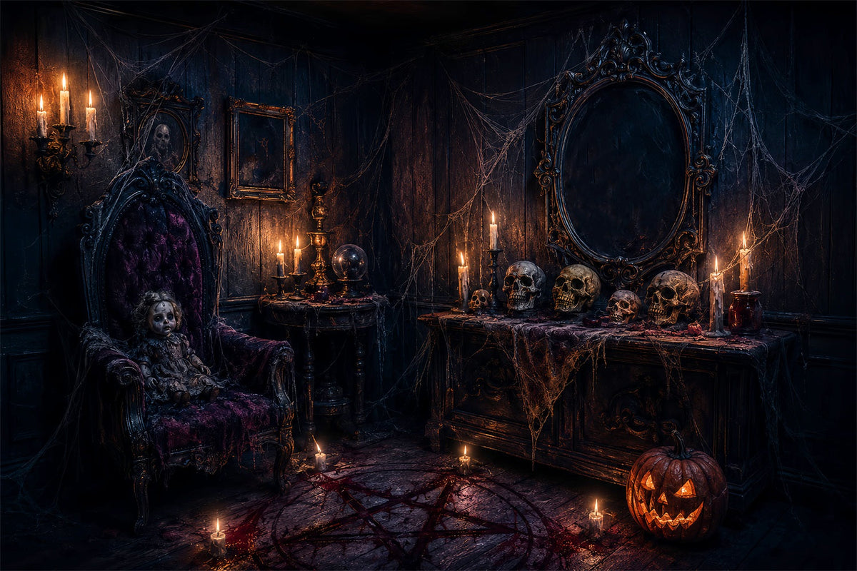 Décor D'Halloween Effrayant Poupée Gothique Crâne Chambre Décors D'Halloween Effrayants LXX67-133