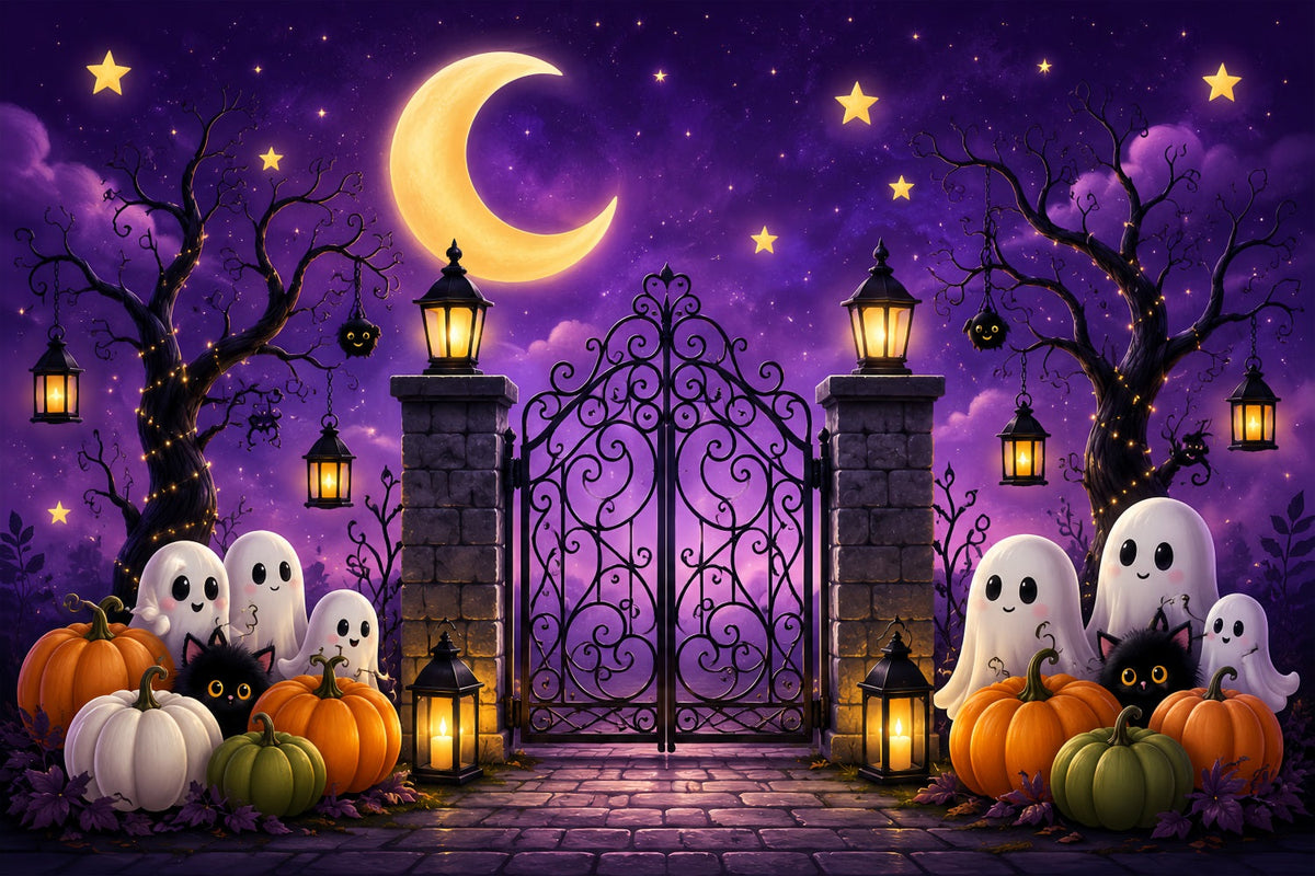Arche De Décor D'Halloween Portail Citrouille Fantôme Mignon Grande Toile De Fond D'Halloween LXX67-142