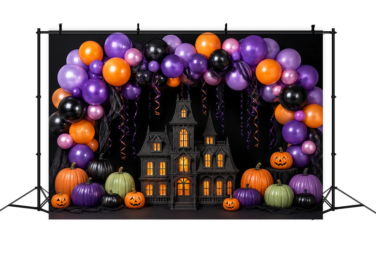 Décor De Baby Shower D'Halloween Arche De Ballons Manoir HantéDécor Photo D'Halloween LXX67-145