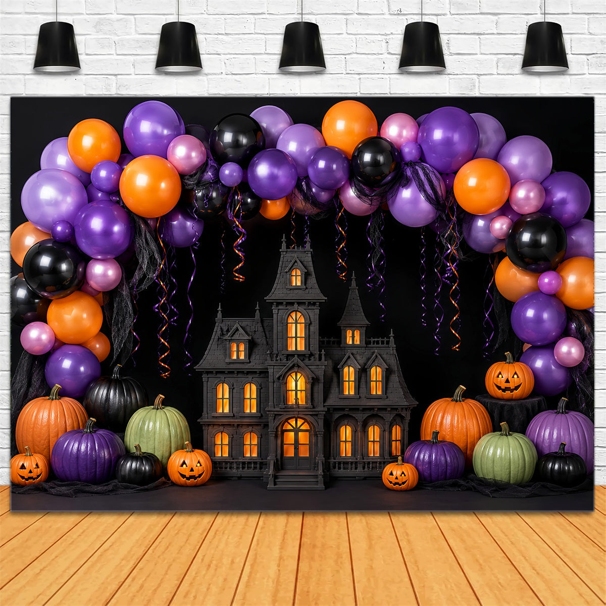 Décor De Baby Shower D'Halloween Arche De Ballons Manoir HantéDécor Photo D'Halloween LXX67-145